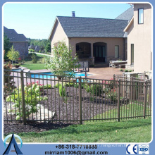 Pickets 25*25mm square*1.2mm wall thickness used rod top ornamental steel fence for sale